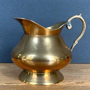 VTG Brass Cream Pitcher India Bohemian Vase Creamer Boho Decor